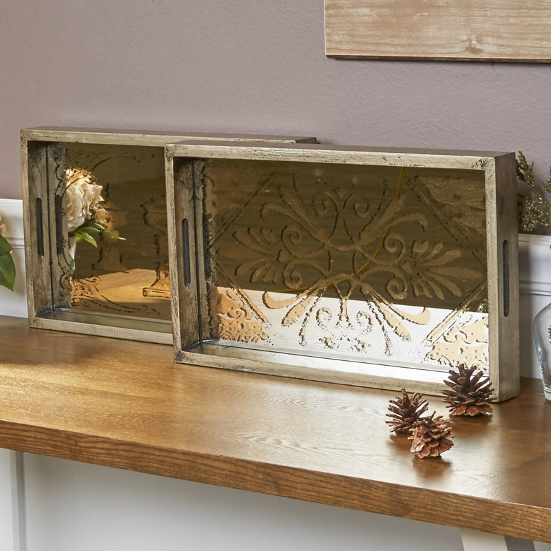 Birch Lane™ Calcott Mirrored Trays & Reviews Wayfair